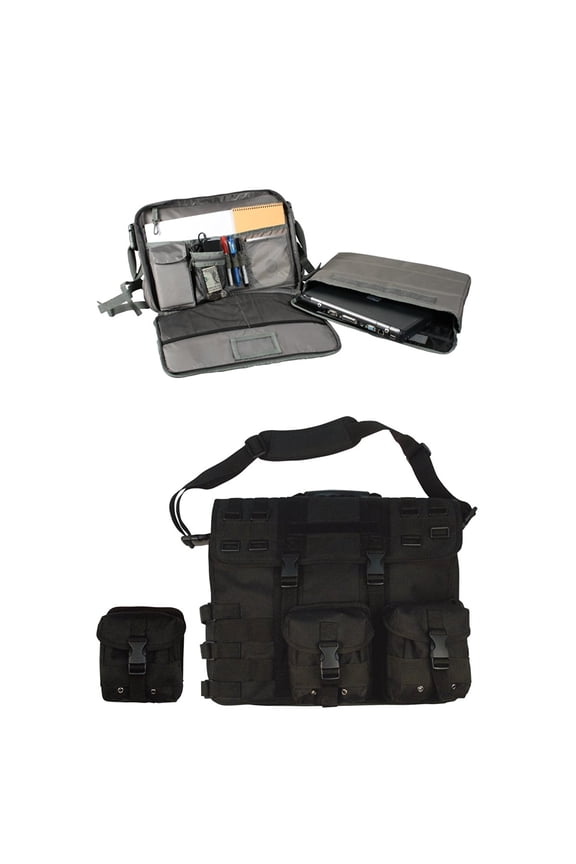 MOLLE Tactical Laptop Briefcase, Black