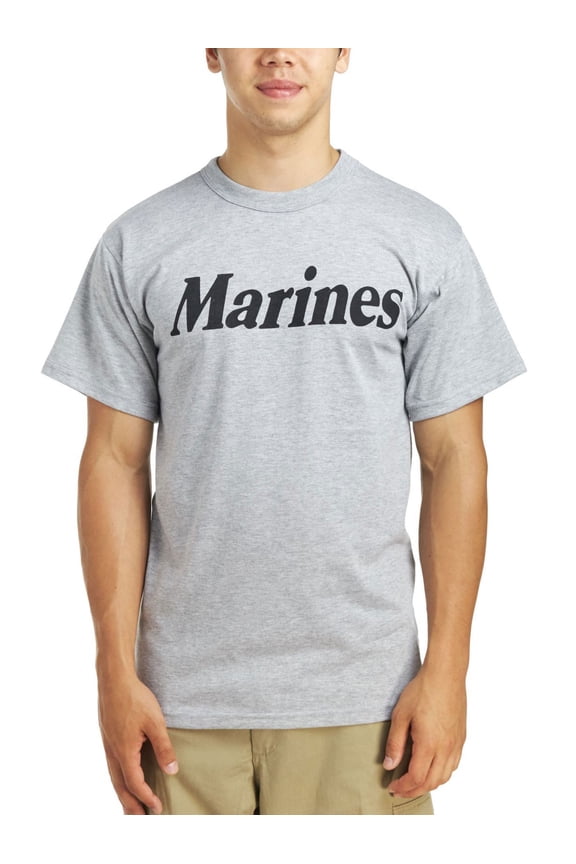 Rothco Men's U.S. Marines T-Shirt, Grey, XLarge