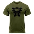 thumbnail image 1 of Rothco Mens Molon Labe Skull T-Shirt Olive Drab 2917 2918, 1 of 2