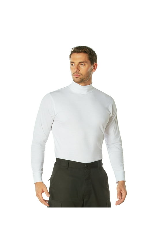Mock Turtleneck - Men's, White, Extra Large