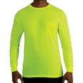 thumbnail image 1 of Rothco Moisture Wicking Long Sleeve Pocket T-Shirt - Safety Green, 1 of 6