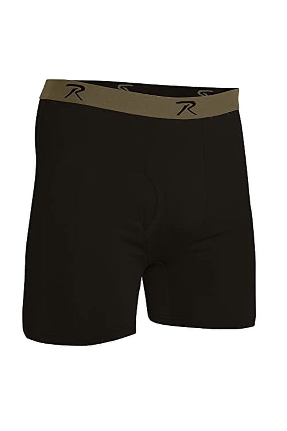 20274 Moisture Wicking Performance Boxer Shorts, Black - 2XL