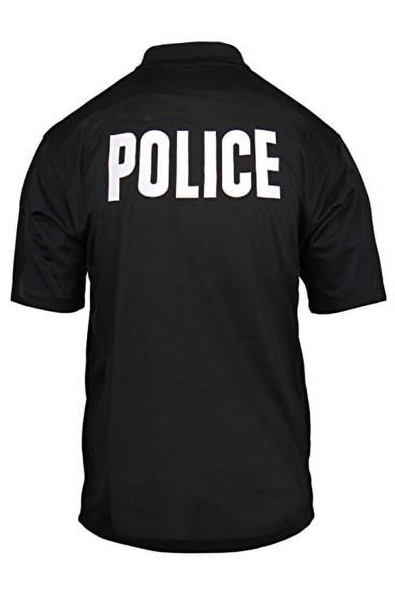 Moisture Wicking Public Safety Polo Shirt, Emblem : Police, Medium