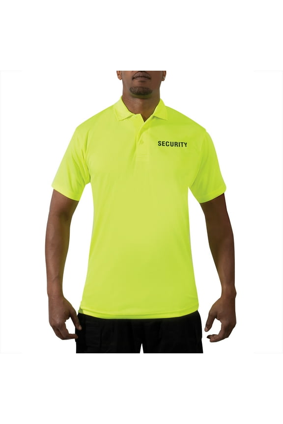 Moisture Wicking Security Polo Shirt,Safety Green, 2XL