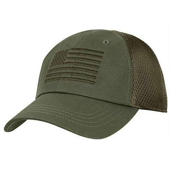 Rothco Multicam Mesh Back Cap With Embroidered US Flag, Olive Drab, 522