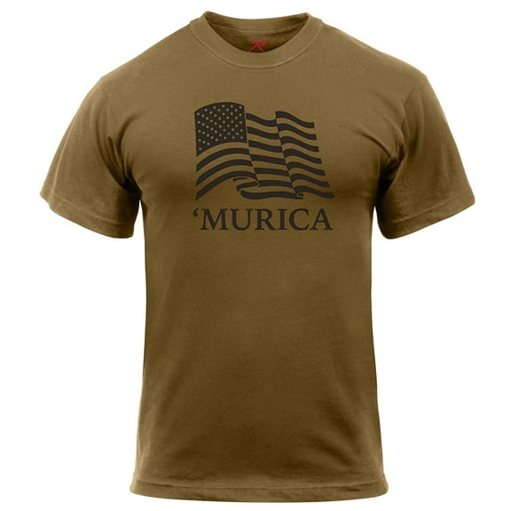 Rothco 'Murica US Flag T-Shirt Coyote Brown 2923 2924