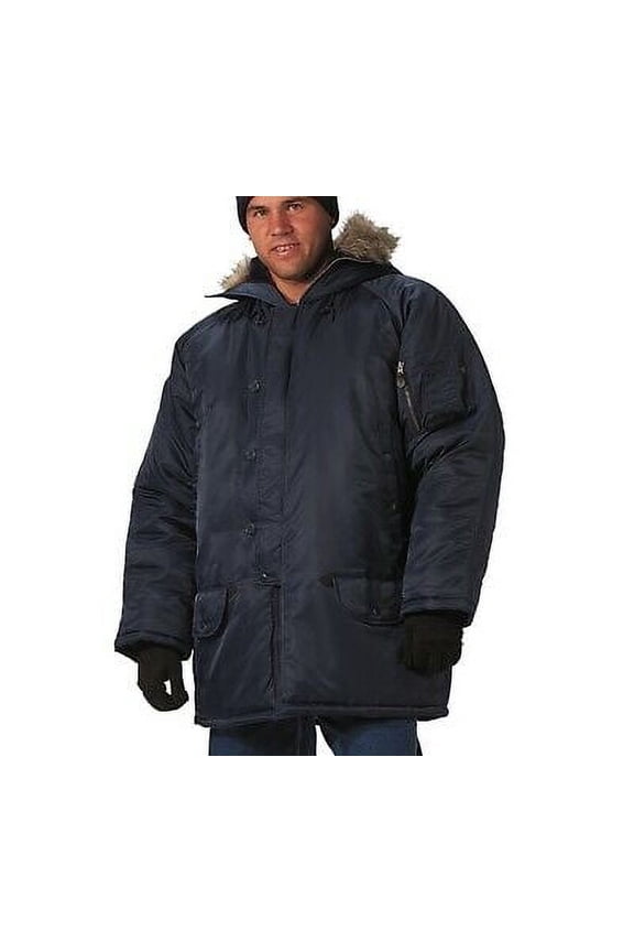 10937 Men N-3B Parka Military Jacket, Navy Blue - Extra Large