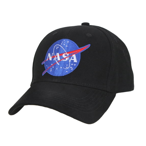 Rothco Nasa Logo Supreme Low Profile Cap, Black, One-Size