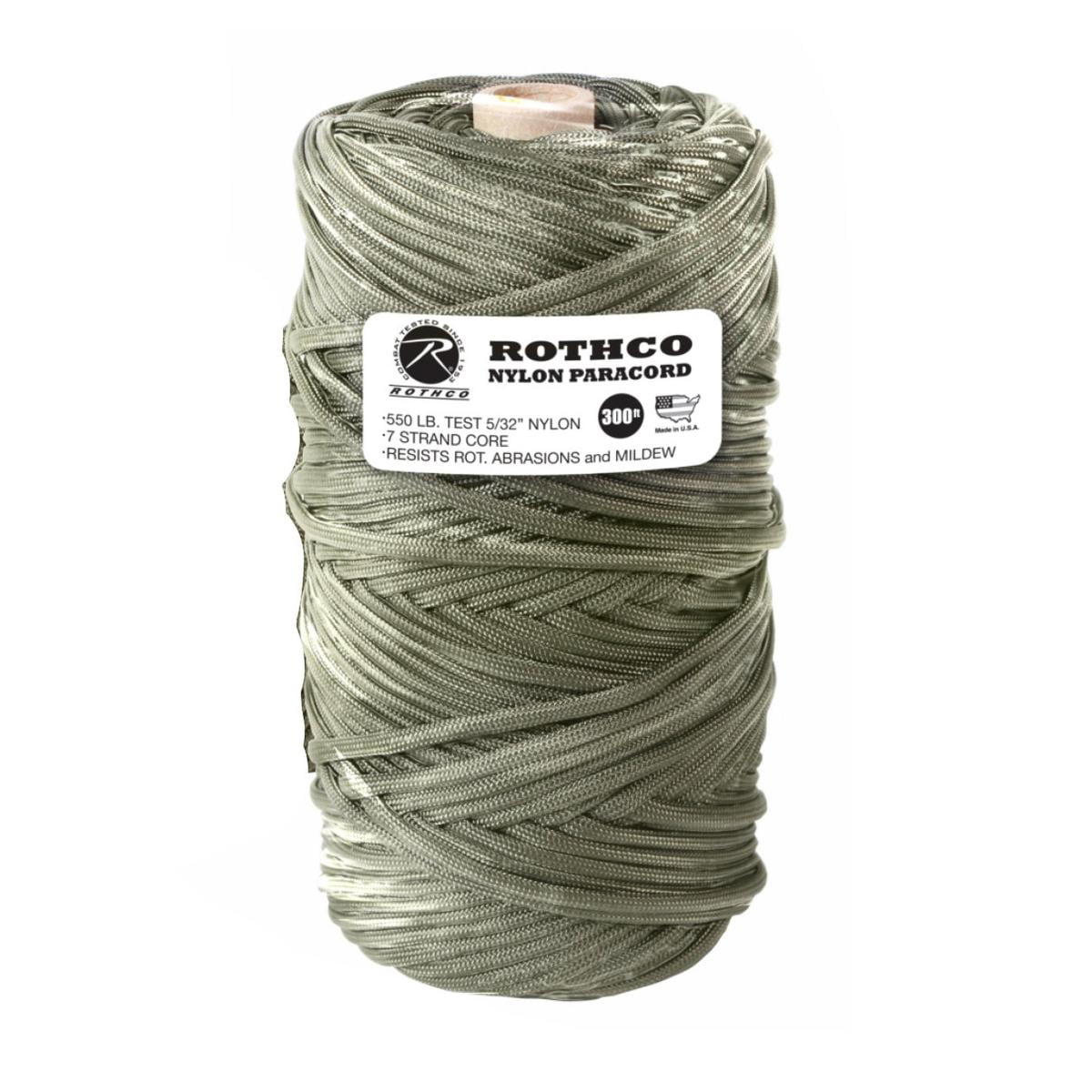 Rothco Nylon Paracord 550lb 300 Ft Tube, Olive Drab, -OliveDrab