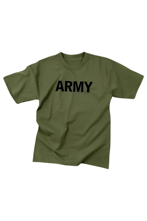 5896 Olive Drab Military Physical Training Short Sleeve T-Shirt - Army - 2XL