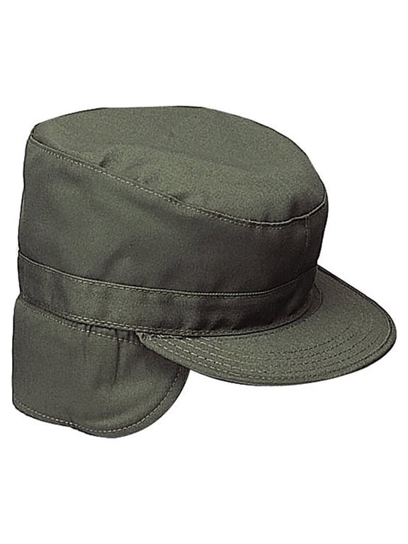 Olive Drab Cap with Flaps - 5712