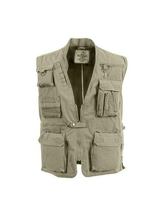 Hbufnha Men's Work Vest Outdoor Casual Safari Travel Vest With 16 Pockets  Vests Jacket For Fishing Hiking Photograph, 1#grayblue, X-Large