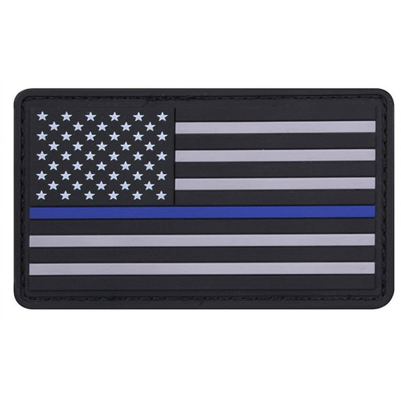 Rothco PVC Thin Blue Line Flag Patch