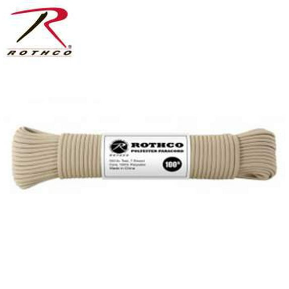 Rothco Polyester Paracord - Tan, 100'