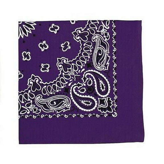Rothco 2781 22 x 22 in. Trainmen Paisley Bandana, Purple