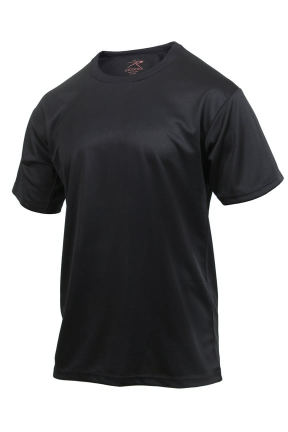 Quick Dry Moisture Wicking T-Shirt, Black, S