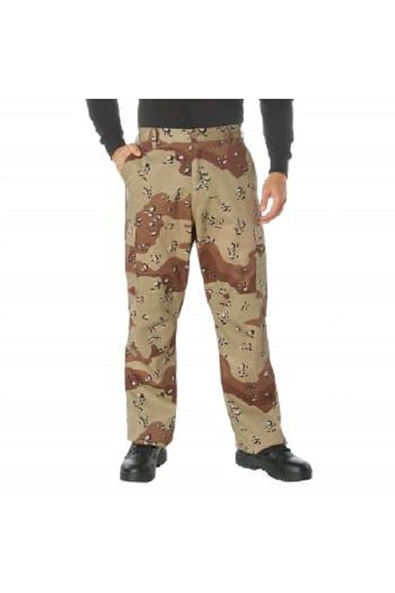Relaxed Fit Zipper Fly BDU Pants,6-Color Desert Camo