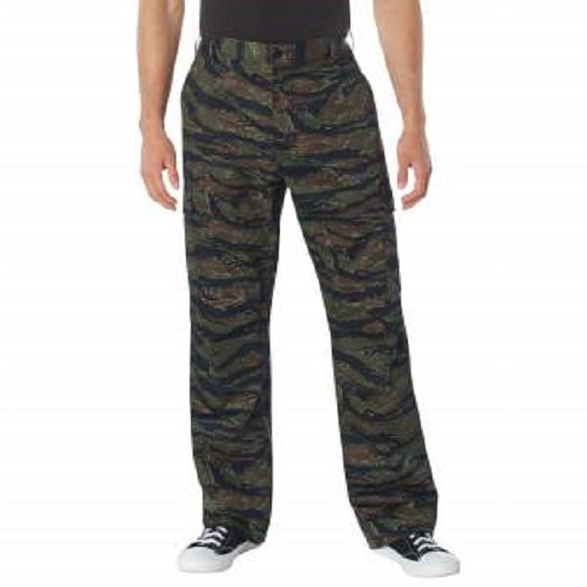Rothco Relaxed Fit Zipper Fly BDU Pants,Tiger Stripe Camo - Walmart.com