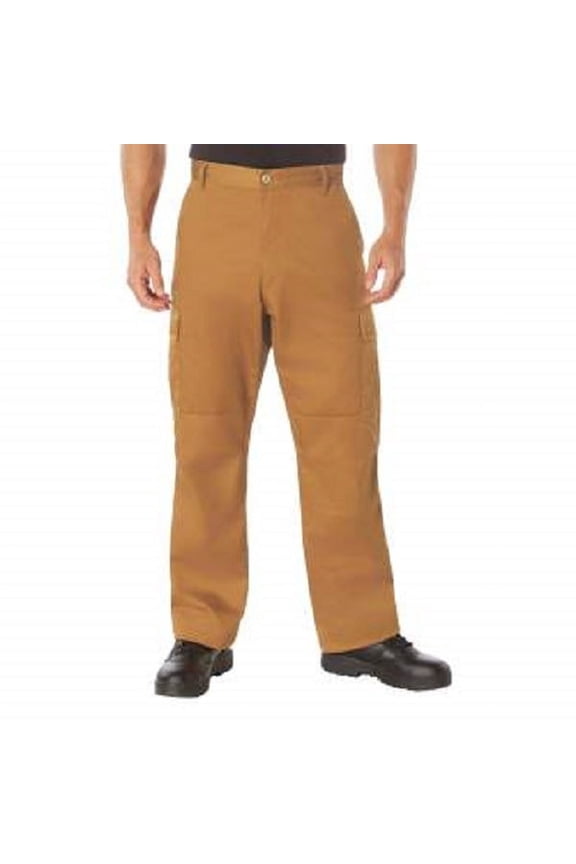 Relaxed Fit Zipper Fly BDU Pants,Work Brown