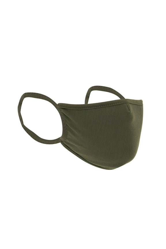 Reusable 3-Layer Face Mask, Olive Drab, L / XL