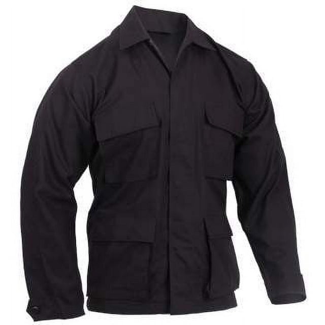 Rothco Rip-Stop B.D.U. Shirt (100% Cotton Rip-Stop), Black, XL