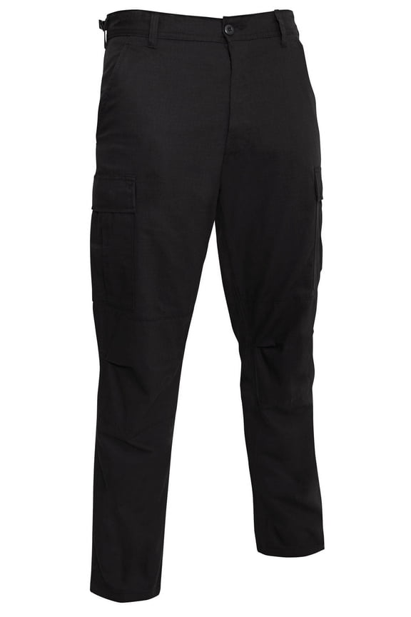 Rip-Stop BDU Pants, Black, L (35"-39" Waist)