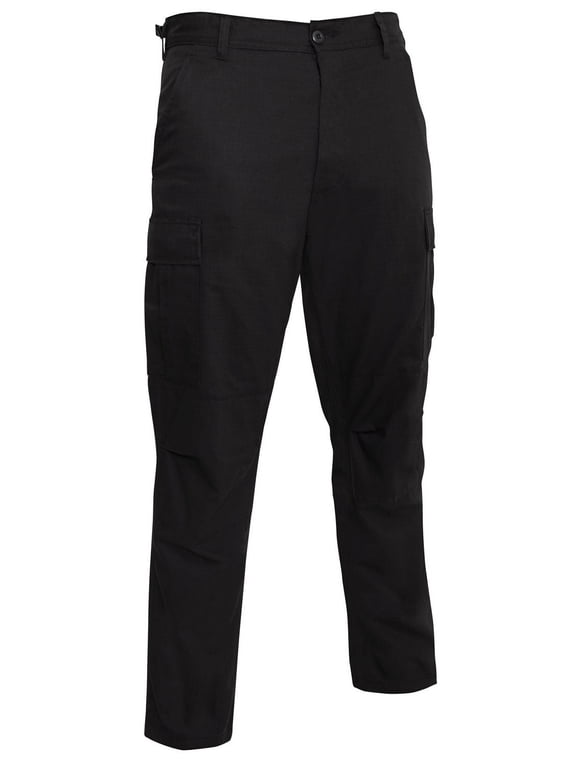 Rip-Stop BDU Pants, Black, XL (39"-43" Waist)