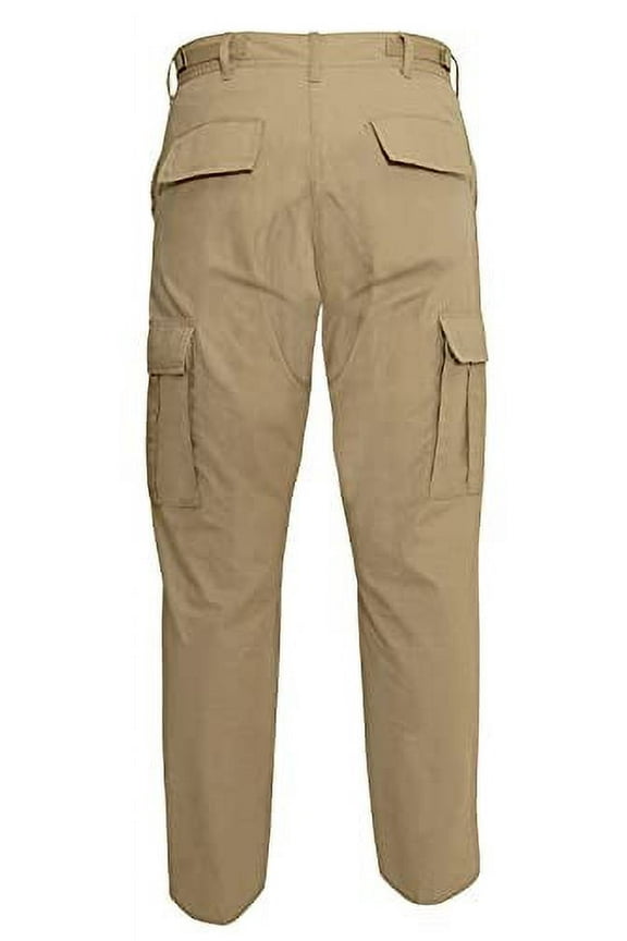 Rip-Stop BDU Pants, Khaki, S (27"-31" Waist)