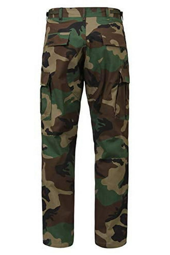 Rip-Stop BDU Pants, Woodland Camo, M - Long (31"-35" Waist)