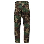 Rothco Rip-Stop BDU Pants, Woodland Camo, S 27"-31" Waist