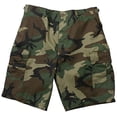 thumbnail image 1 of Woodland Camouflage Military Style BDU 100% Cotton Rip-Stop Shorts, 3XL, 1 of 2
