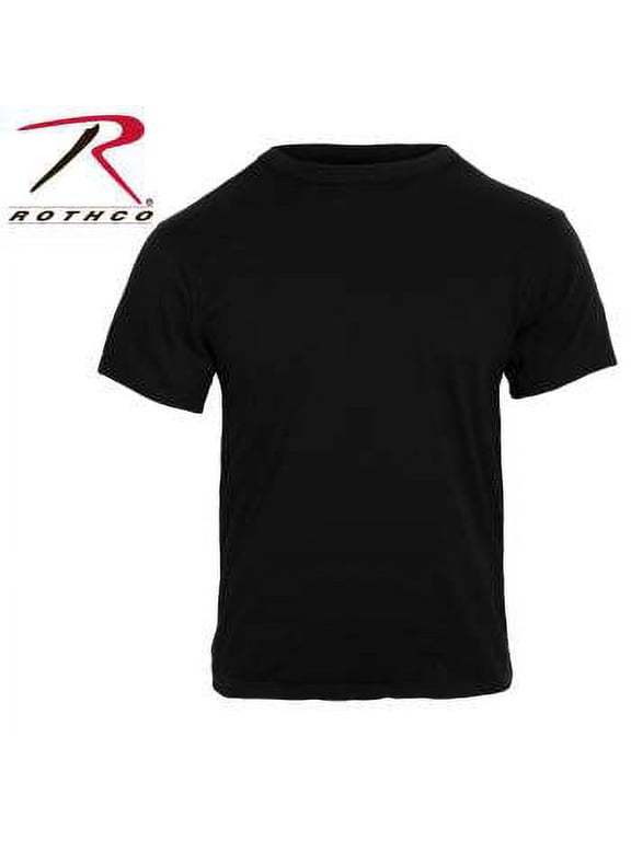 Solid Color 100% Cotton T-Shirt,Black,S