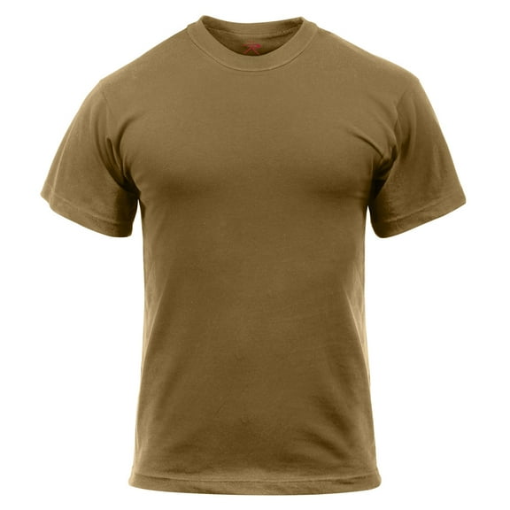 Rothco Solid Color 100% Cotton T-Shirt,Brown,S