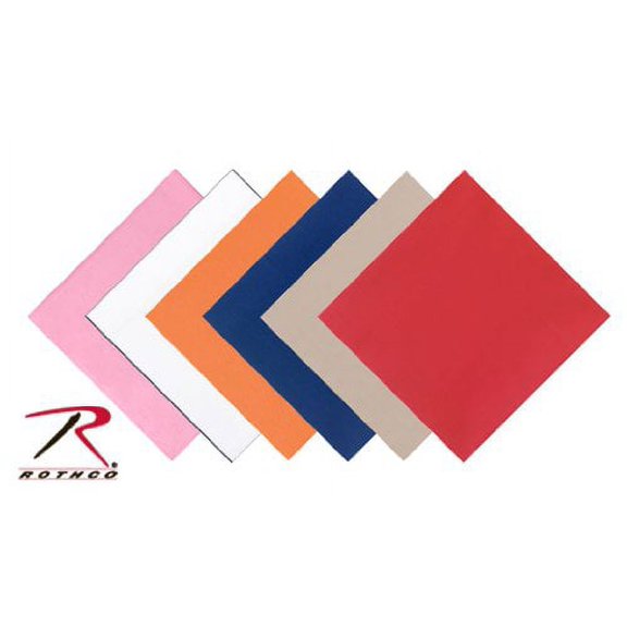 Rothco Solid Color Bandana 22 x 22 Inches - Red