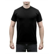 Rothco Solid Color T-Shirt with Cotton / Polyester Blend,Black