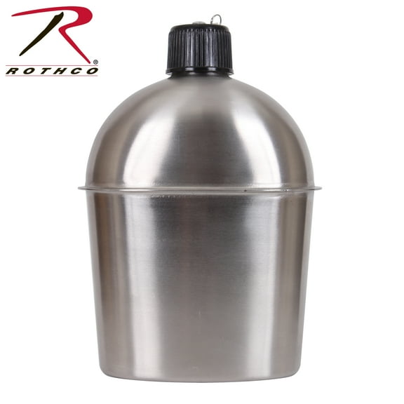 Rothco Stainless Steel 1.3 qt Canteen, Silver