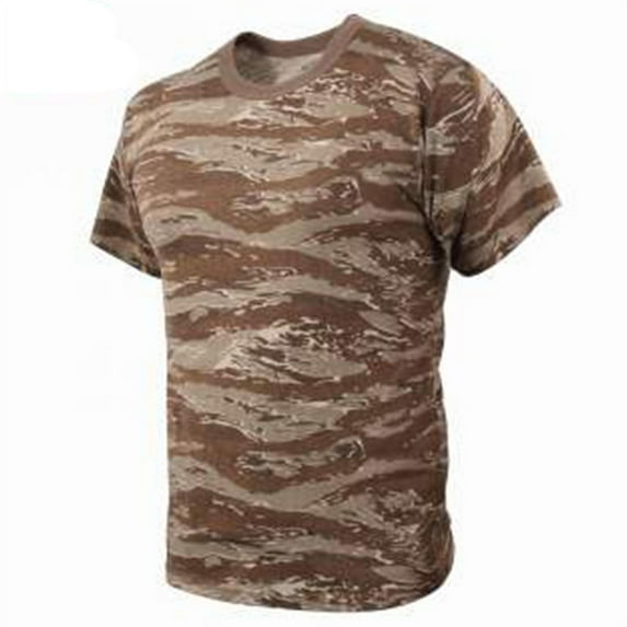 Rothco Tiger Stripe Camo T-Shirts - Desert Tiger Stripe Camo, Large