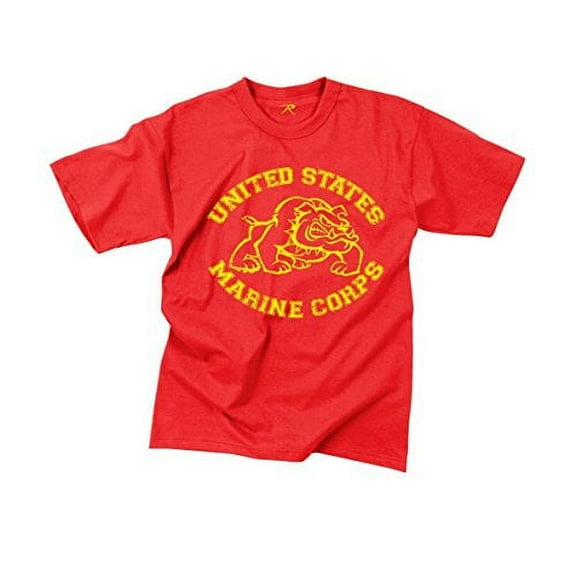 Rothco 6111 Men Vintage U.S. Marine Bulldog Short Sleeve T-Shirt - Small