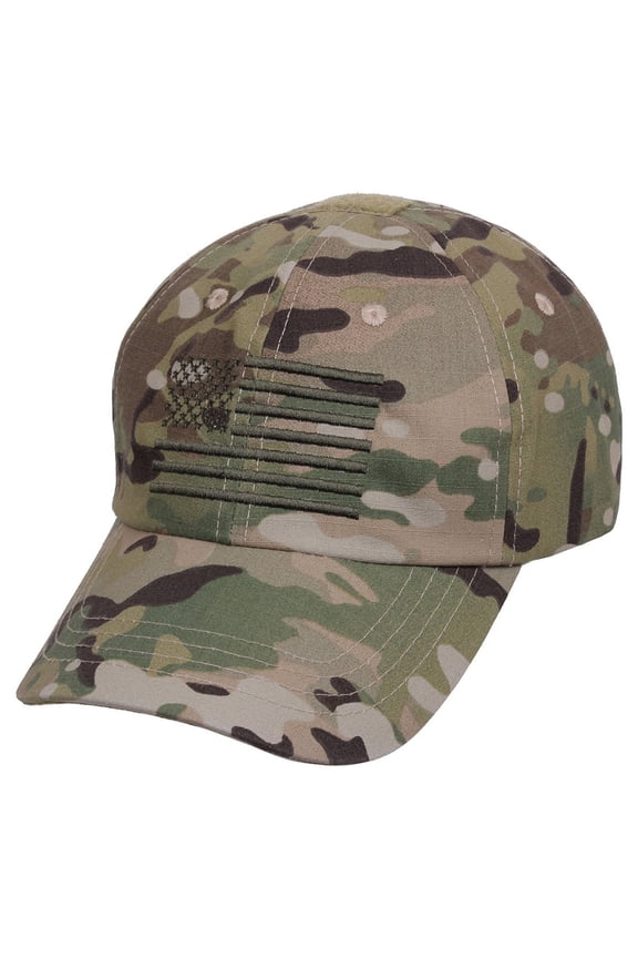 14539 Tactical Operator Caps with US Flag, MultiCam