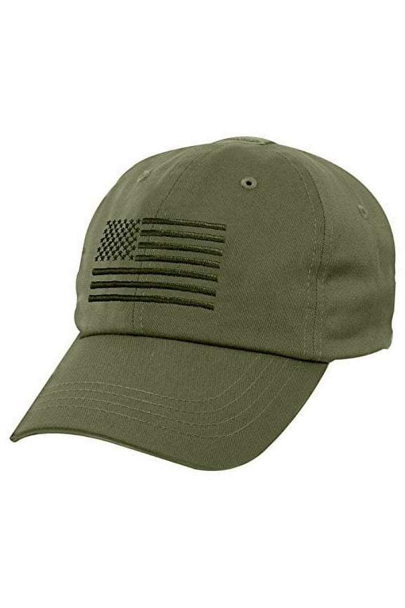 Tactical Operator Cap with US Flag, Olive Drab