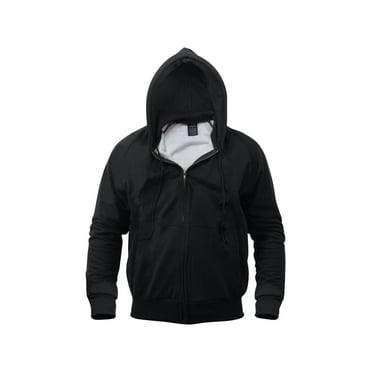 Rothco Thermal Lined Hooded Sweatshirt - Men's, Small, Black