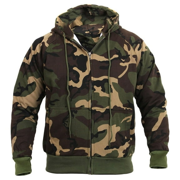 Rothco Thermal Lined Hooded Sweatshirt,Woodland Camo,3X-Large