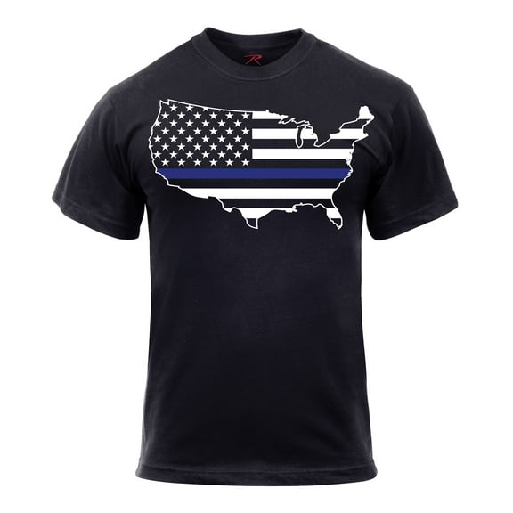 Rothco Thin Blue Line America Map T-Shirt
