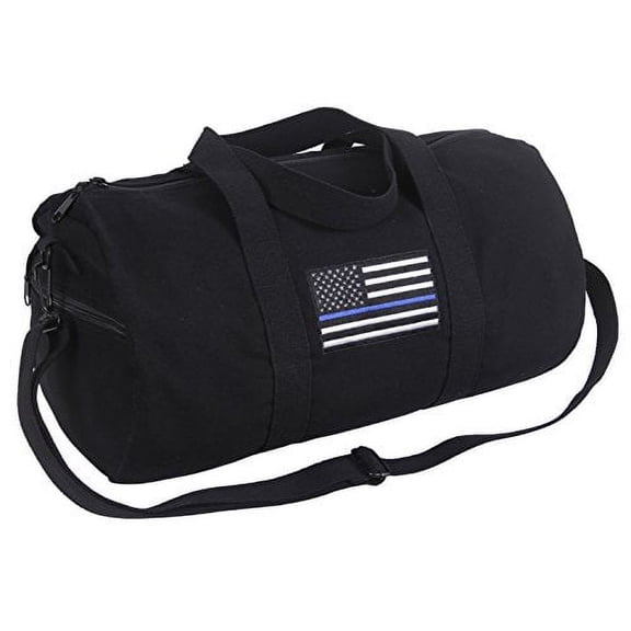 Rothco 17280 Thin Blue Line Canvas Shoulder Duffle Bag
