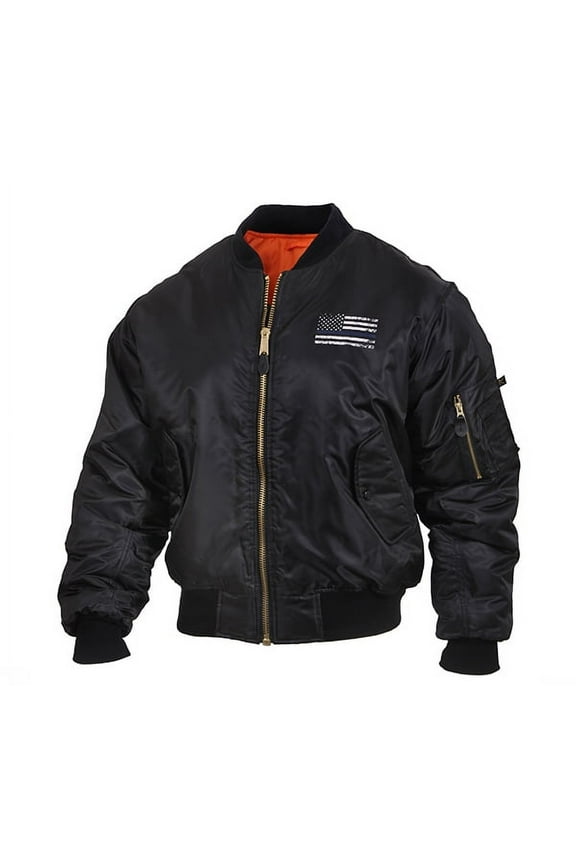 Thin Blue Line Flag MA-1 Flight Jacket 4951 - M