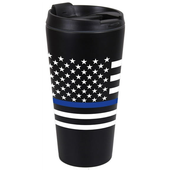 Rothco Thin Blue Line Flag Travel Mug