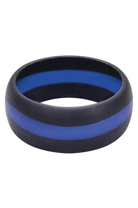 Thin Blue Line Silicone Ring, 13