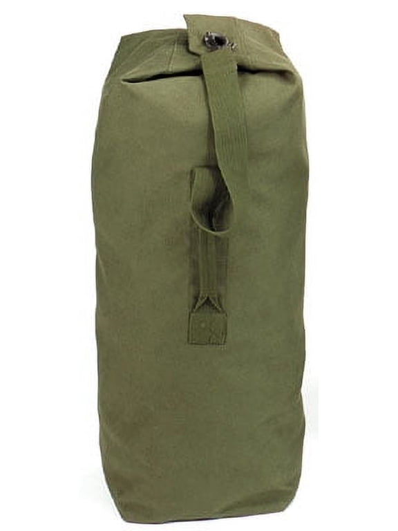Top Load Canvas Duffle Bag, Olive Drab, 21" x 36"