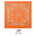 thumbnail image 1 of Rothco 12335 22 x 22 in. Trainmen Paisley Bandana, Orange, 1 of 2