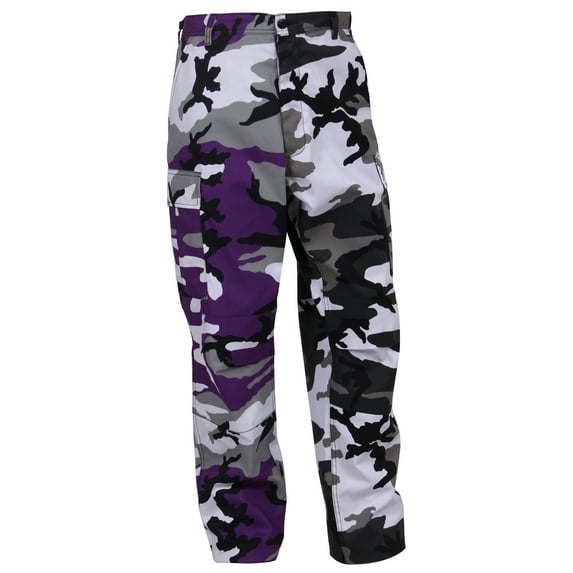 Rothco Two-Tone Camo BDU Pants, Ultra Violet Purple / City Camo, Small